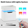 LED Bedside Table Cabinet Side End Table LED White High Gloss Living Room