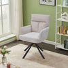 Lounge Armchair Mordern Occasional Chair Accent Chair 180° Swivel Beige Velvet