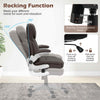Swivel PU Leather Computer Desk Chair Ergonomic Office Chair-Brown