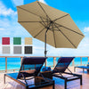 3M Outdoor Garden Round Parasol Sun Shade Patio Hanging Umbrella with Crank Tilt