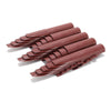Set of 5 Brown Plastic Palisade Garden Edging Plant Border Fence Hammer-in Lawn