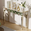 Long Silver Mirrored Console Table Hallway Side Desk Pendant Table Retro Elegant