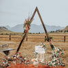 2x Large Small Wooden Wedding Arch Stand Triangle Arbor Frame Archway Boho Party