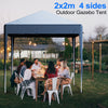 Heavy Duty Pop Up Gazebo 2x2m UV Garden Party Camping Canopy Tent with 4 Sides