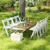 4 Pack Folding Chairs Dining Chair Set w/ Padded Seat & Back-White