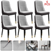 6X Faux Leather Dining Chairs PU Padded Dining Room Kitchen Chair Set Family UK