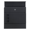 Wall Mounted Parcel Post Box Mailbox Large Steel Lockable Outside Letter w/ Keys