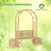 Garden Bench Arbor Arch Wooden Garden Arbor w/Love Seat 2 Trellises