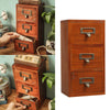 Wooden Small Chest of 3 Drawers Storage Cabinet Desktop Tidy Organizer Box Case