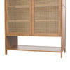 Double Rattan Doors Bamboo Shoe Cabinet Storage Cupboard Footwear Stand Rack