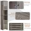 Modern Bathroom Cupboard Tall Cabinet Corner Shelf Rack Storage Unit SpaceSaving