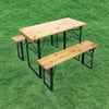 Folding Beer Table Bench Set . Solid Timber Table And Bench