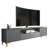 200cm Loft Retro TV Unit I Milled Fronts I Vintage Cabinet I Cupboard Stand