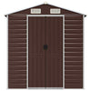 Garden Shed Brown 191x810x198 cm Galvanised Steel