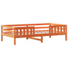 Bed and Set with Roof Wax Brown 100x200 Solid Wood Pine W3Y5