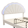 UPHOLSTERED BED 4FT6 DOUBLE BED FRAME WITH LED HEADBOARD FOR ADULTS, TEENAGERS