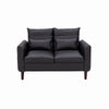 2 Seater faux leather/Linen Fabric Love Seat Sofa Armchair with Footstool Couch