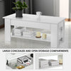 Top Shelf Furniture With Wooden Table Drawer Room Storage Living Lift Coffee Pzm