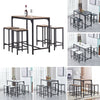 5Pcs Bar Table Stools Set 4 Bar Stools for Breakfast Pub Counter Small Apartment