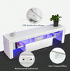 LED TV Cabinet Modern Front Side Hight Gloss TV Stand With RGB Ambient Lights