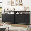 Buffet Sideboard Kitchen Storage Cabinet 3 Drawer 3 Door Living Room White Unit