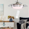 42" Ceiling Fan Light 6 Speed 3 Blades 3 Color Changing Chandelier Lamp w/Remote