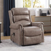 Recliner Armchair Electric Lift & Tilt Assist Chair Faux Leather Grey Mocha