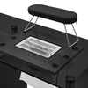 Manicure Nail Table with Glass Top Salon Beauty Station Technician Storage Desk