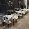120cm Long Marble Dining Table Rectangular Room Kitchen Dinette Table 4-6 Seater