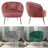 Velvet Scallop Shell Back Tub Chair Armchair Dressing Sofa Stool Bedroom Lounge