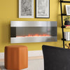 Electric 60" Wall Mounted LED Fireplace 6 Flame Color Inset Fire Stove Freestand