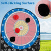 Portable Dartboard Soccer Target Dartboard Giant Kick & Throw Dart Games-Black