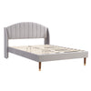 Single Double King Size Bed Frame Upholstered Platform Bed with Slat Support
