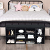 Shoe Bench 10-Cube Storage Bench Cabinet Cube Organizer Rack Cabinet-Black