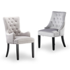 Velvet Dining Chair with Door Knocker Ring Windsor Dressing Room Chair 1/2/4/6