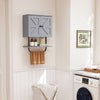 Bathroom Space Saving Storage Cabinet w/ Double Doors-Grey