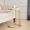 Sofa Side Table White Wood Top Coffee End Table Tea Desk for Living Room Bedroom