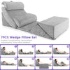 7PCS Adjustable Support Pillow Set Sit-up Pillow Memory Foam Bed Wedge Pillows