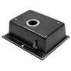 Ultra deep Undermount Quartz Stone Kitchen Sink with Strainer Basin Matt Black