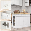 Kitchen Island Storage Cabinet Kitchen Island Table w/Drop Leaf Countertop White