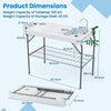 2 in 1 Foldable Fish Cleaning Table Outdoor Workstation w/ Sink Picnic Table