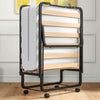 Portable Metal Bed Frame Folding Bed with Memory Foam Mattress