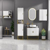 Tall Bathroom Cabinet Slim High Cupboard Storage Unit Shelving Narrow Tallboy