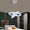 3-sided Crystal Chandelier LED Ceiling Light Height Adjustable Pendant Lamp 58W