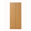 2 Door Compact Wardrobe Bedroom Storage Hanging Bar
