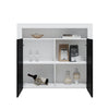 High Gloss 2 Doors Matt Body Sideboard Cupboard Kitchen Buffet Cabinet with LED