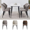 2pcs Dining Chairs Faux Leather Padded Kitchen Dining Room Metal Legs Restaurant