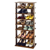 7-tier Double Shoe Storage Tower Organiser Unit Home Display Shelf Rack Stand