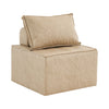Free Combination Leather Sofa Cube with Detachable Backrest Sectional Floor Sofa