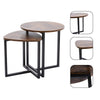 Nest Of 2 Nested Nesting Tables Side End Coffee Table Metal/MDF for Living Room